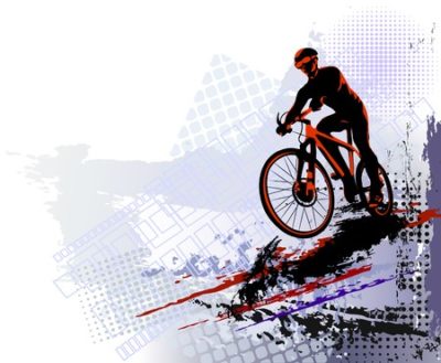ilustração de ciclista pedalando